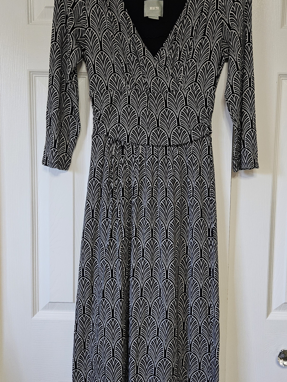 Maeve Anthropologie Black & White Geometric Dress - Picture 1 of 7